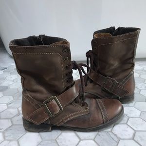 Steve Madden Brown Combat Boots